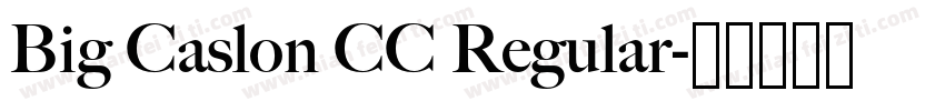 Big Caslon CC Regular字体转换